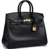 Hermès Birkin 25 Black Box Calf GHW