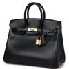 Hermès Birkin 25 Black Box Calf GHW