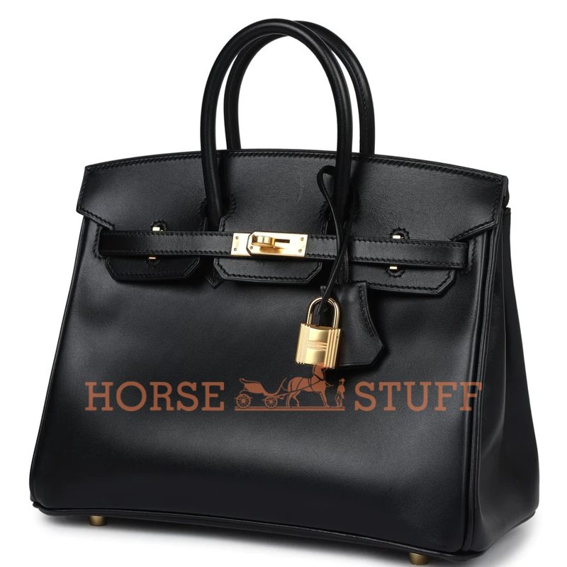 Hermès Birkin 25 Black Box Calf GHW