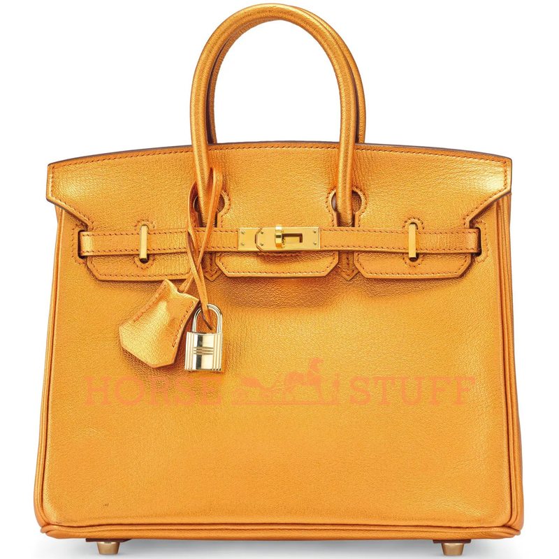 Hermès Birkin 25 Exceptional Super Rare Metallic Bronze Chèvre Mysore GHW