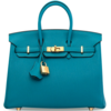 Hermès Birkin 25 Blue De Galice Clemence GHW