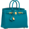 Hermès Birkin 25 Blue De Galice Clemence GHW