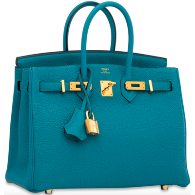 Hermès Birkin 25 Blue De Galice Clemence GHW