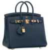 Hermès Birkin 25 Blue De Malte Clemence GHW