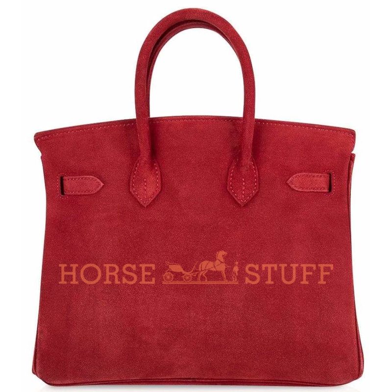 Hermès Birkin 25 Rouge Vif Doblis Suede GHW