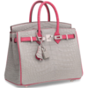 Hermès Birkin 25 Special Order HSS Gris Perle / Rose Extreme Matte Crocodile Alligator BPHW