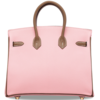 Hermès Birkin 25 Special Order HSS Rose Sakura / Etoupe Chevre BGHW