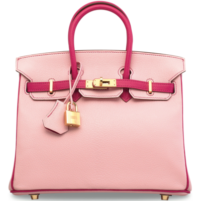 Hermès Birkin 25 Special Order HSS Rose Sakura / Rose Shocking Chevre GHW