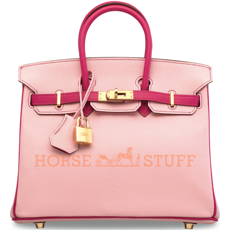 Hermès Birkin 25 Special Order HSS Rose Sakura / Rose Shocking Chevre GHW