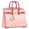 Hermès Birkin 25 Special Order HSS Rose Sakura / Rose Shocking Chevre GHW