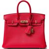 Hermès Birkin 25 Special Order HSS Verso Rouge de Coeur / Lime Chèvre GHW