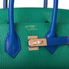 Hermès Birkin 25 Special Order HSS Vert Vertigo / Blue Electrique Chèvre RGHW