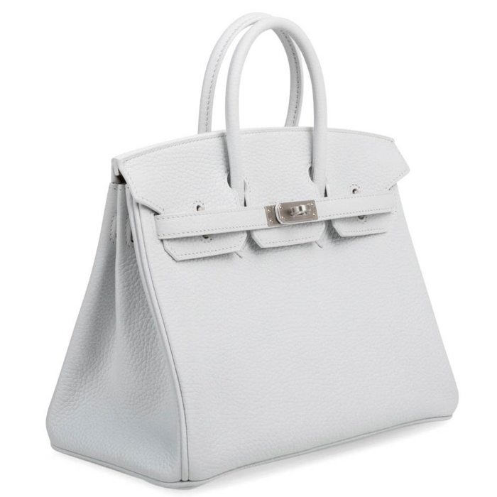 Birkin 25 HSS Rose Sakura & White Clemence Leather Bag – Soho Parì