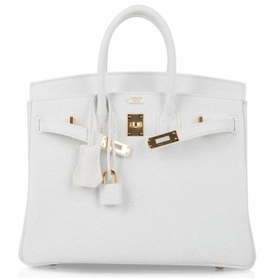 Hermès Birkin 25 Special Order HSS White Clemence GHW