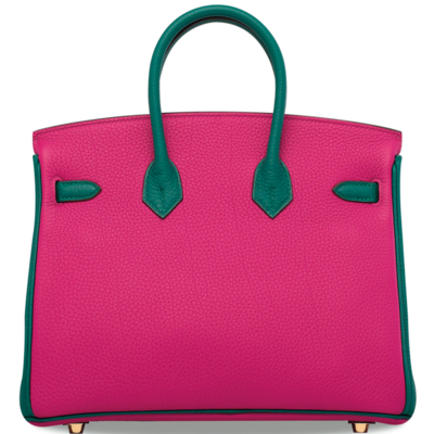 Hermès Birkin 25 Special Order HSS Magnolia / Malachite Clemence BGHW