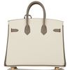 Hermès Birkin 25 Special Order HSS Craie / Etain Epsom GHW