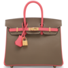 Hermès Birkin 25 Special Order HSS Etoupe / Rose Azalee Epsom GHW