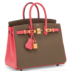 Hermès Birkin 25 Special Order HSS Etoupe / Rose Azalee Epsom GHW