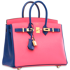 Hermès Birkin 25 Special Order HSS Rose Azalee / Blue Electrique Epsom GHW