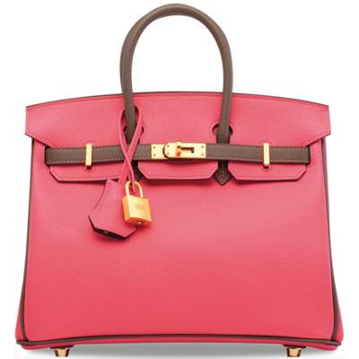 Hermès Birkin 25 Special Order HSS Rose Azalee / Etain Epsom BGHW