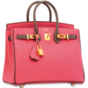 Hermès Birkin 25 Special Order HSS Rose Azalee / Etain Epsom BGHW