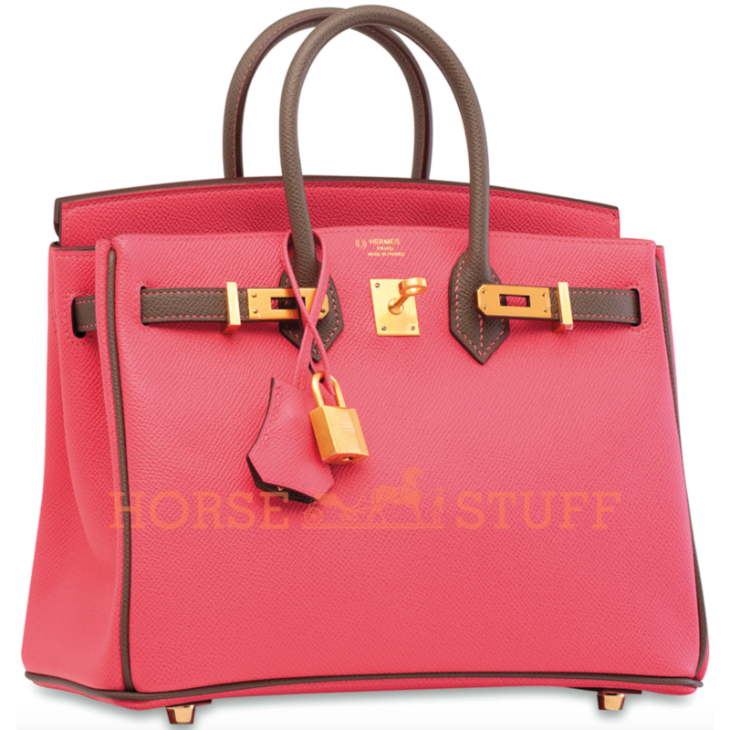 Hermès Birkin 25 Special Order HSS Rose Azalee / Etain Epsom BGHW