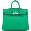 Hermès Birkin 25 Verso Vert Vertigo / Blue Azur Novillo PHW