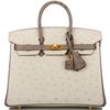 Hermès Birkin 25 Special Order HSS Beton / Gris Asphalt Ostrich BGHW