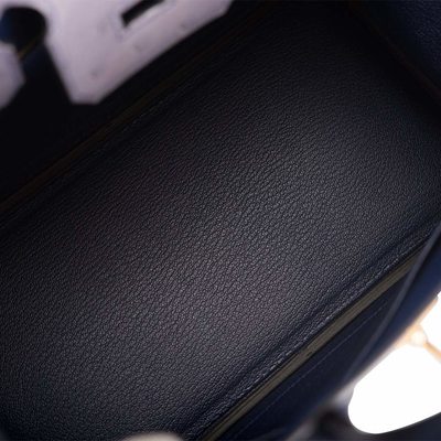 Hermès Birkin 25 Special Order HSS Gris Agate / Blue Iris Ostrich GHW 