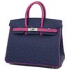 Hermès Birkin 25 Special Order HSS Blue Iris / Rose Pourpre Ostrich BPHW