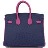 Hermès Birkin 25 Special Order HSS Blue Iris / Rose Pourpre Ostrich BPHW