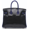 Hermès Birkin 25 Special Order HSS Blue Marine / Blue Electrique Lisse Crocodile Porosus BPHW