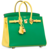 Hermès Birkin 25 Special Order HSS Bamboui / Souffre Swift GHW