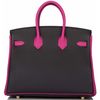 Hermès Birkin 25 Special Order HSS Black / Rose Pourpre Togo BGHW