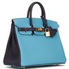 Hermès Birkin 25 Special Order HSS Blue de Nord / Blue Nuit Togo Permabrass