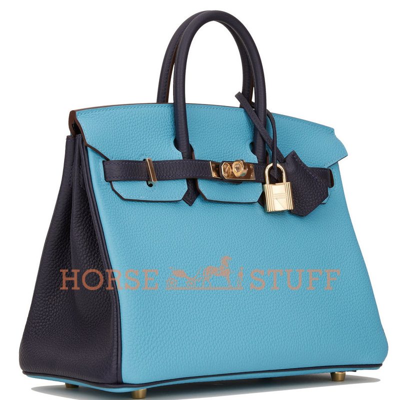 Hermès Birkin 25 Special Order HSS Blue de Nord / Blue Nuit Togo Permabrass