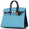 Hermès Birkin 25 Special Order HSS Blue de Nord / Blue Nuit Togo Permabrass