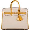 Hermès Birkin 25 Special Order HSS Craie / Jaune Ambre Togo BGHW