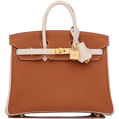 Hermès Birkin 25 Special Order HSS Gold / Nata Togo BGHW