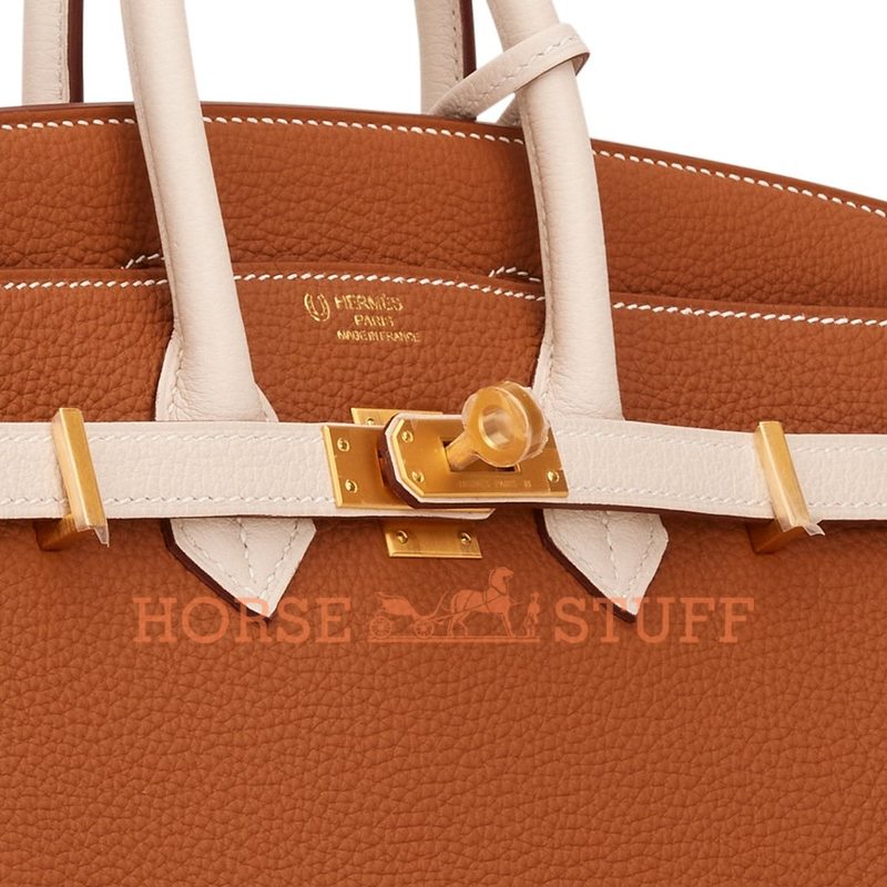 Hermès Birkin 25 Special Order HSS Gold / Nata Togo BGHW