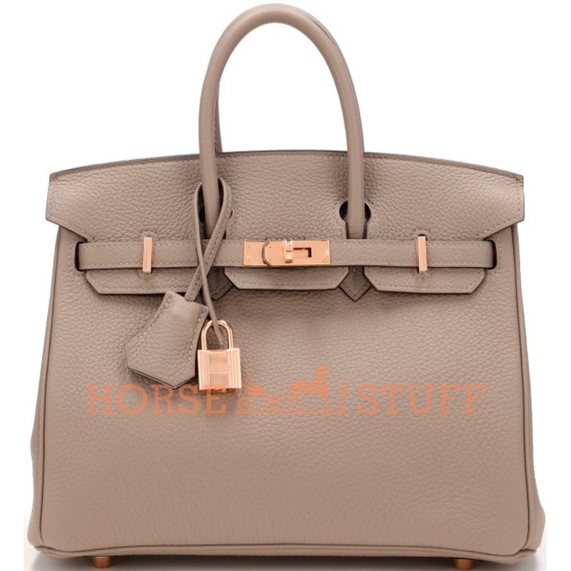 Hermès Birkin 25 Special Order HSS Verso Gris Asphalt / Gris Perle Togo RGHW