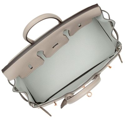 Hermès Birkin 25 Special Order HSS Verso Gris Asphalt / Gris Perle Togo RGHW