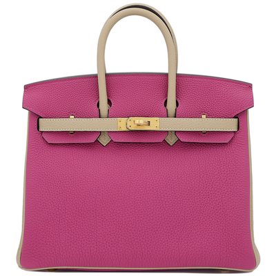 Hermès Birkin 25 Special Order HSS Rose Pourpre / Trench Togo BGHW