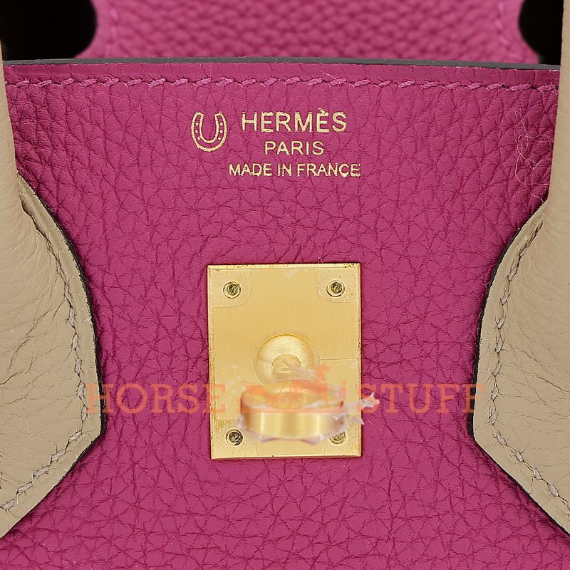 Hermès Birkin 25 Special Order HSS Rose Pourpre / Trench Togo BGHW