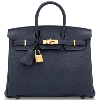 Hermès Birkin 25 Special Order HSS Verso Blue Nuit / Rouge Grenat Togo GHW