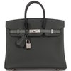 Hermès Birkin 25 Limited Edition Tricolor Black / Vert Amande / Vert Mangrove Epsom PHW