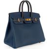 Hermès Birkin 25 Limited Edition Tricolor Bleu de Prusse / Indigo / Black Epsom GHW