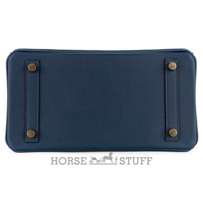 Hermès Birkin 25 Limited Edition Tricolor Bleu de Prusse / Indigo / Black Epsom GHW