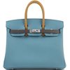 Hermès Birkin 25 Limited Edition Tricolor Blue Jean / Sesame / Ecorce Epsom PHW