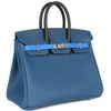 Hermès Birkin 25 Limited Edition Tricolor Deep Bleu / Bleu Hydra / Black Epsom PHW